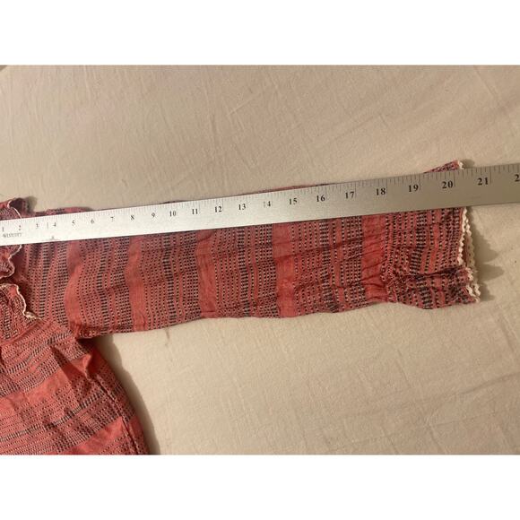 dRA Los Angeles Women's Size Small Puff Sleeve Blouse Buttons Long Sleeve Cotton - Picture 7 of 7